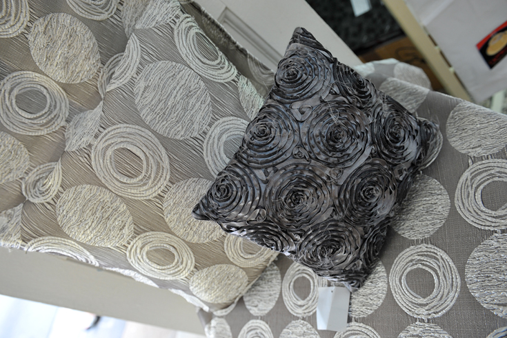 Rich fabrics at Linen House.